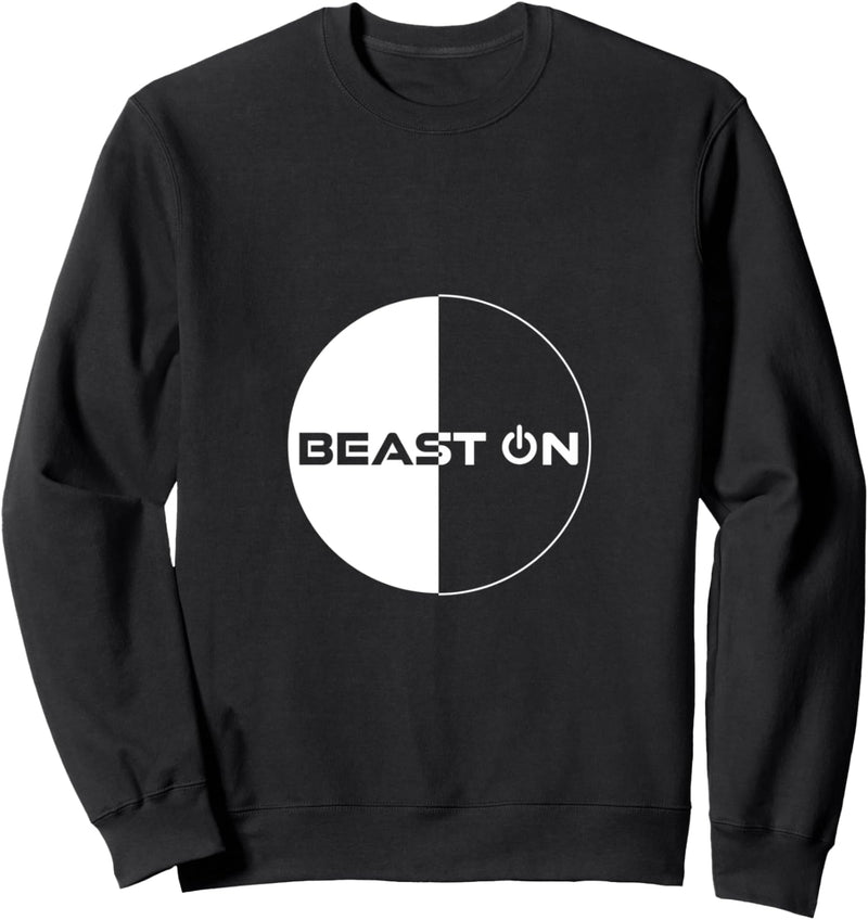 Beast ON Design Kreis Motiv Gym Motivation Fitness Sprüche Sweatshirt