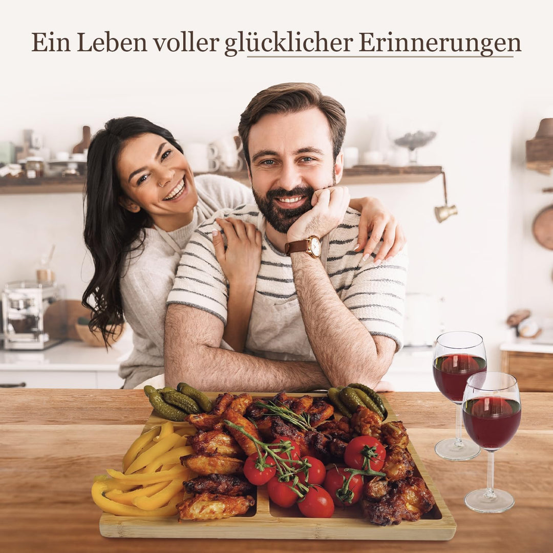 Lukata Snackbrett – Kleines Wurstbrett für Snacks, Käse und Vorspeisen – langlebige Servierplatte au