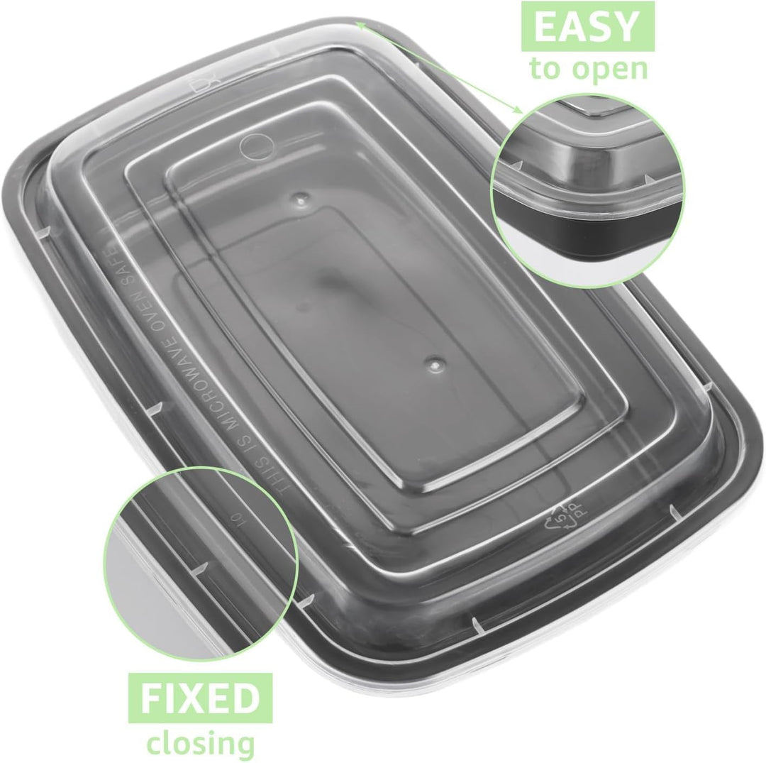 25 Stück Meal Prep Boxen 750ML Prep Meal Boxen, Kunststoff Meal Prep Container mit Deckel Spülmaschi