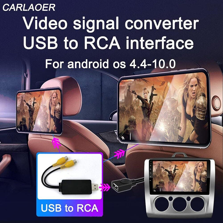 M.I.C. SKAA-66:USB RCA Adapter Video Adapter Interface geeignet für Android Autoradio von USB zu ver