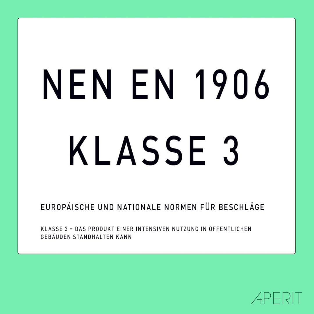 Aperit Türgriff: Edelstahl Türklinke mit Bunbart Rosetten - Drückergarnitur für Innentüren - L-Model
