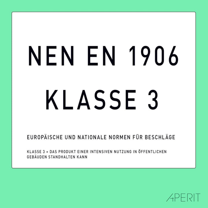 Aperit Türgriff: Edelstahl Türklinke mit Bunbart Rosetten - Drückergarnitur für Innentüren - L-Model