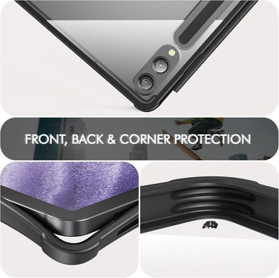 INFILAND für Samsung Galaxy Tab S10+ Plus/S9 FE+/S9 Plus Hülle mit Tastatur[Hochpräzises Touchpad],