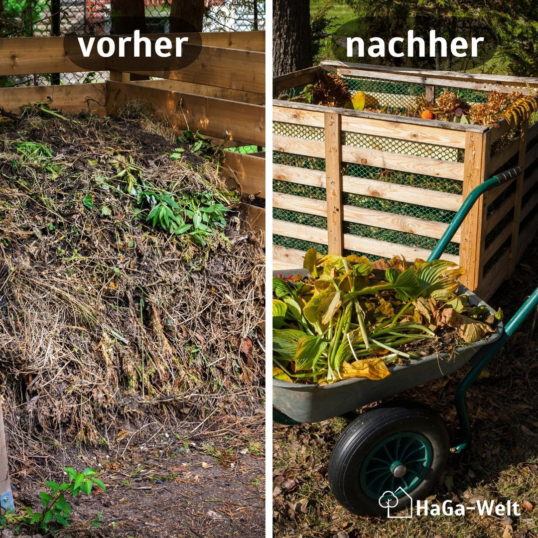 HaGa Kompostgitter 1,2m x 10m - Hochwertiger Kunststoff für Abfall & Recycling - Praktische Grösse f