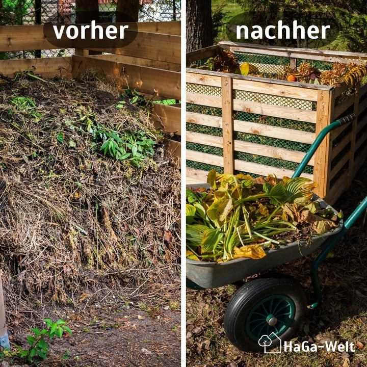 HaGa Kompostgitter 1,2m x 10m - Hochwertiger Kunststoff für Abfall & Recycling - Praktische Grösse f