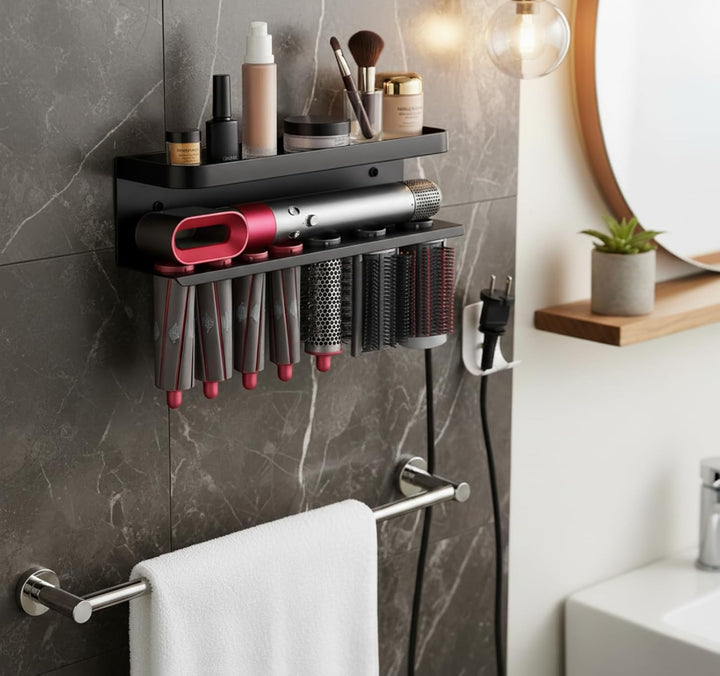 AXNSATRE Halterung Ohne Bohren für Dyson Airwrap & ZubehöR, Halterung Wandhalterung für Dyson Airwra