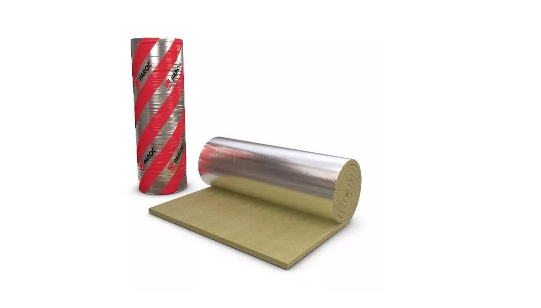 PAROC HVAC Lamella Mat AluCoat alukaschiert Steinwolle Lamellenmatte mit Alu 20mm - 10m x 1m Braun 2