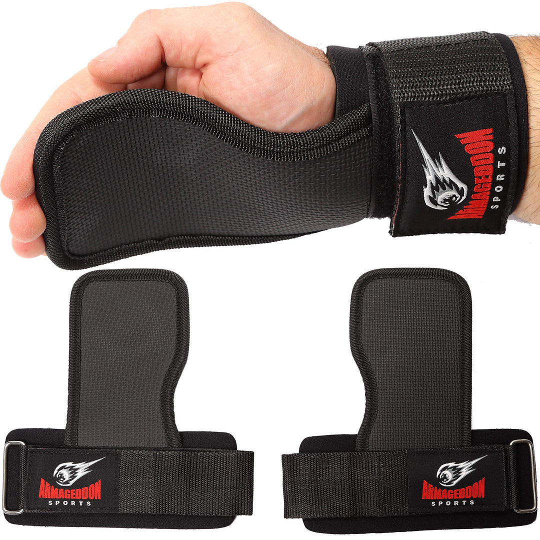 ARMAGEDDON SPORTS Fitness-Handschuhe für Zughilfen Krafttraining - Power Anti-Rutsch Gym Gripps Pads