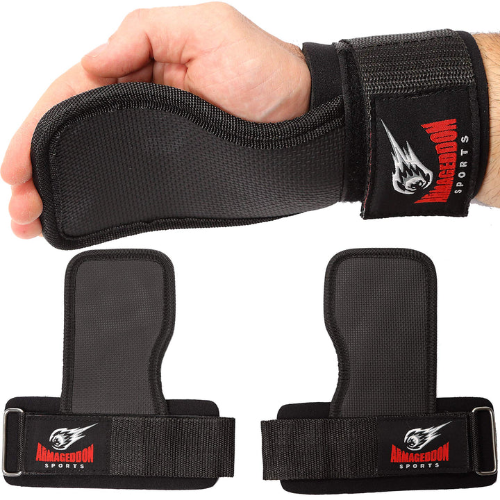 ARMAGEDDON SPORTS Fitness-Handschuhe für Zughilfen Krafttraining - Power Anti-Rutsch Gym Gripps Pads