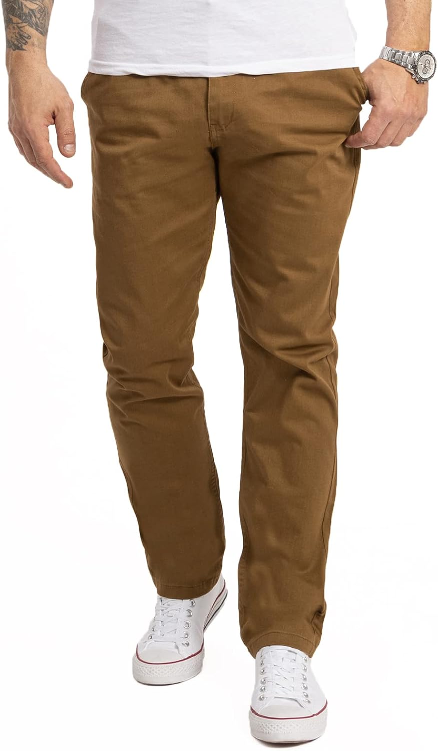 Indumentum Chino Hose Basic Regular Fit IR-506 29W / 30L Braun, 29W / 30L Braun