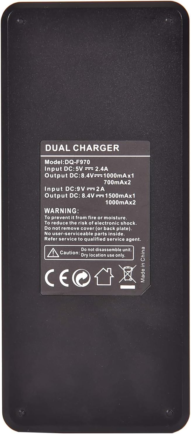 (2 Pack) NP-F750 DSTE Ersatz Batterie + Schnellladung Dual LCD Ladegerät Kompatibel mit Sony NP-F730