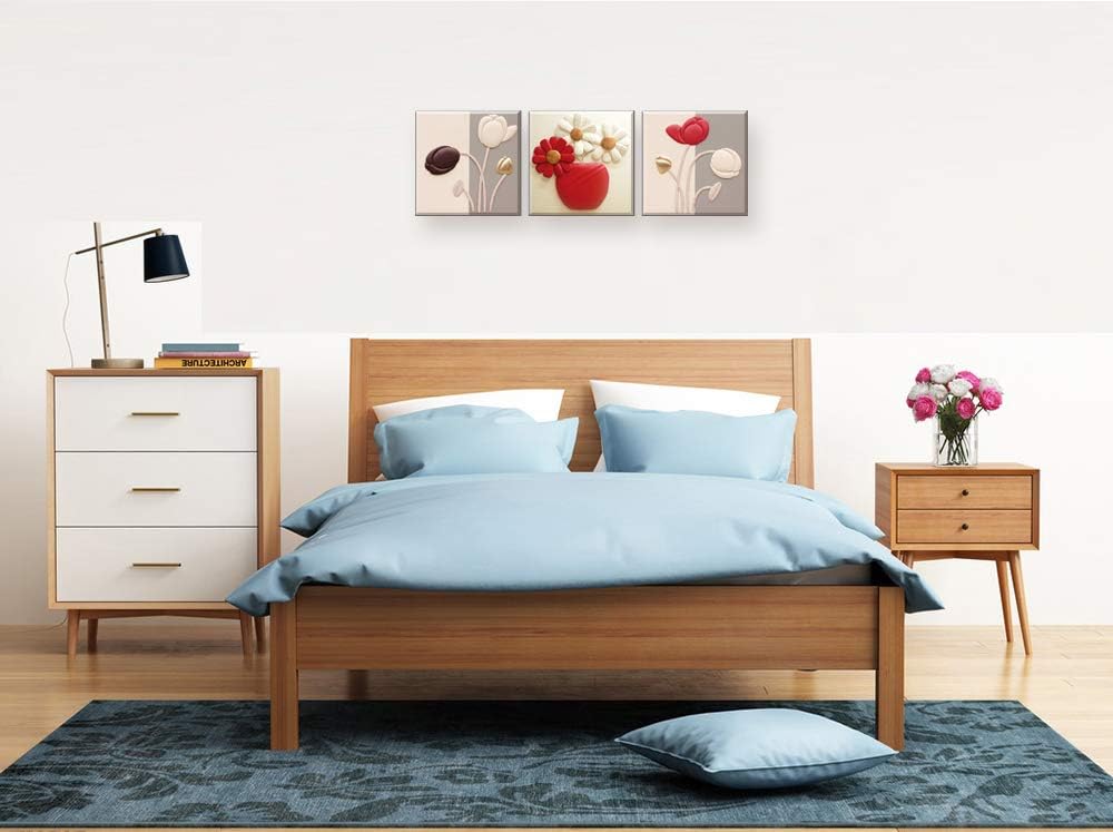 Piy Painting Kunstdruck auf Leinwand, elegante Tulpen, Gemälde, Gänseblümchen, repräsentiert reine L