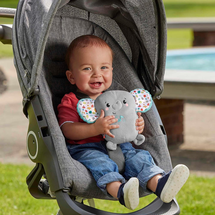 FISHER-PRICE Schlummer Elefant-Spieluhr - Plüschelefant mit beruhigender Vibration, bis zu 10 Minute