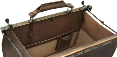 Freiherr von Maltzahn Doktortasche PARACELSUS aus Leder mit Innentaschen, Made in Germany, inkl. Led