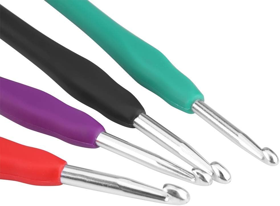 Häkelset mit Etui, ergonomischer , Stricksets Griff, Nadel, Häkelnadeln, Näh- und Strickwerkzeug-Set