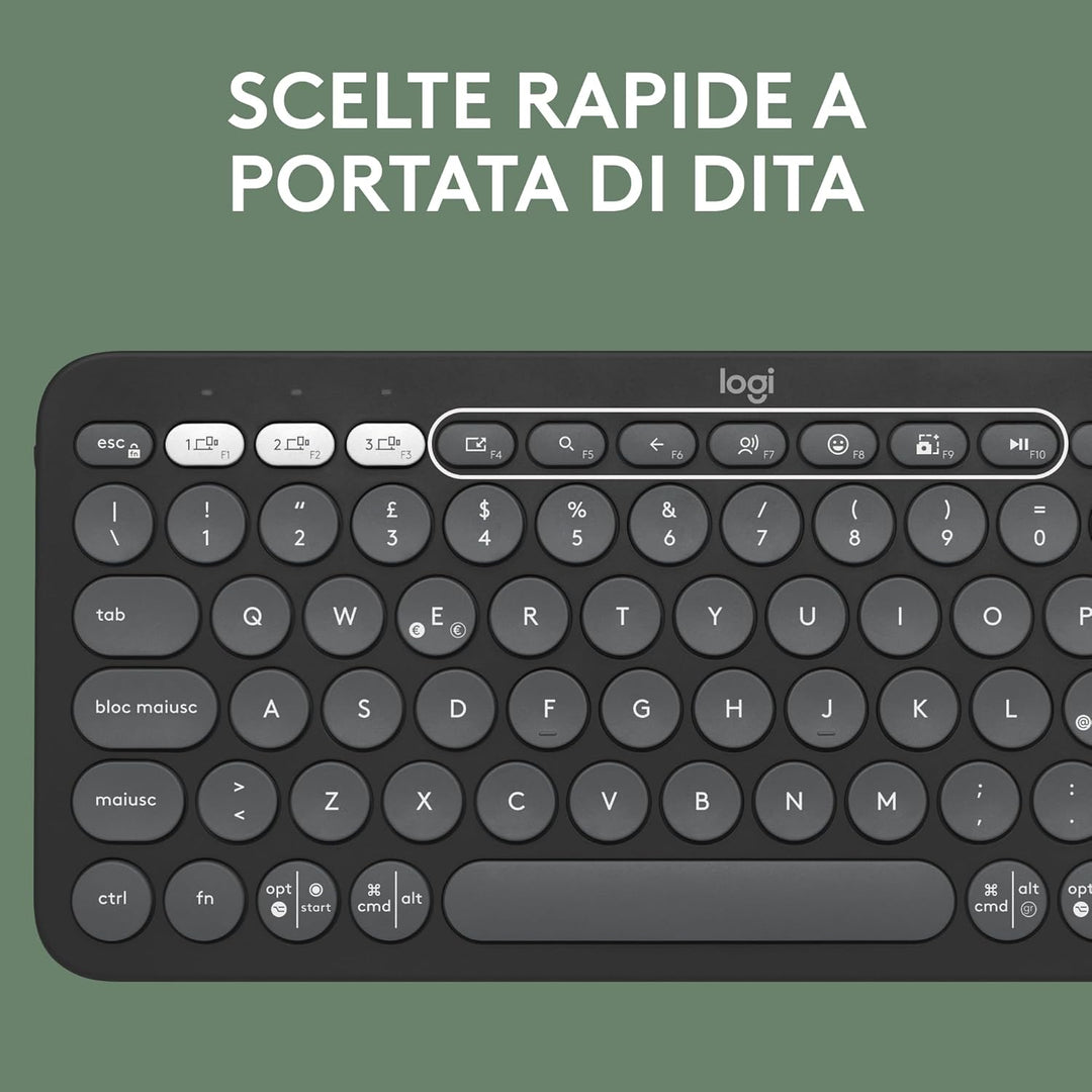Logitech Pebble 2 Combo - Italienisches QWERTY-Layout, Grafit