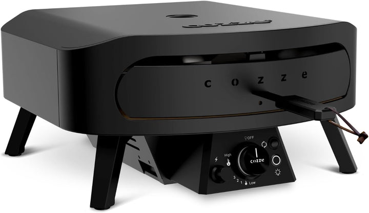 cozze Pizzaofen, Gas, Rotationsstein, 43 cm, Schwarz, Ø 43 cm, Pizzaofen für den Aussenbereich, 600