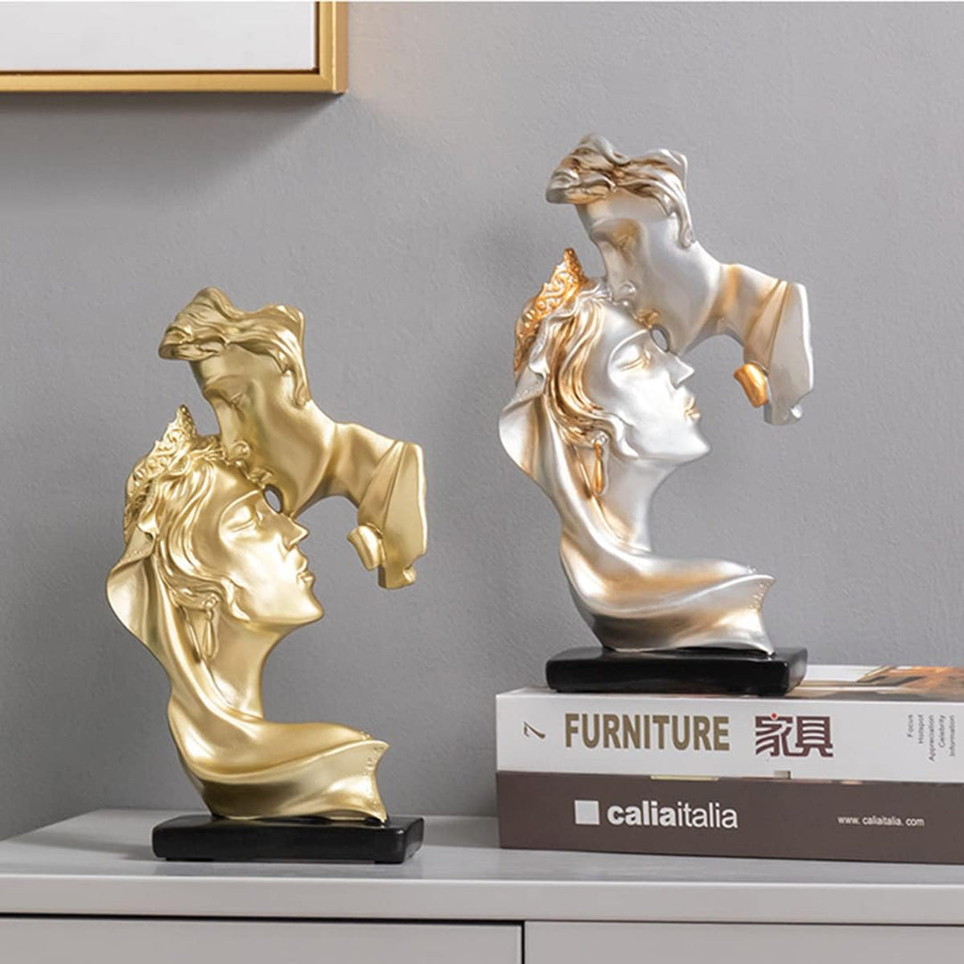PIGPIGFLY Liebeskuss Statue,Abstrakte Skulptur,Deko Figuren, Deko Wohnzimmer Modern Zum Hinstellen,