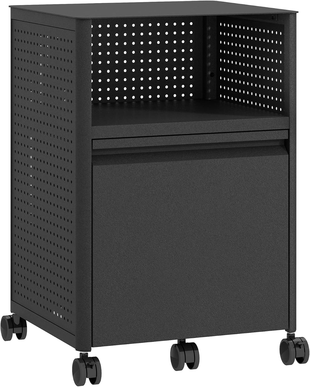 [en.casa] Rollcontainer mit Schublade Velvevn Aktenschrank mit 5 Rollen Büroschrank Metall 54 x 40 x