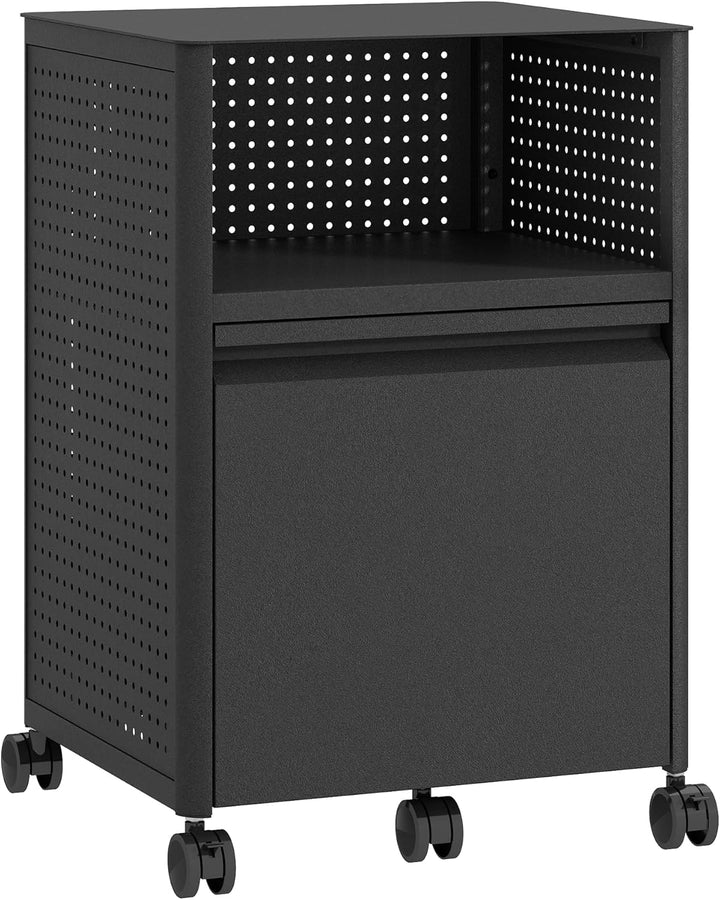 [en.casa] Rollcontainer mit Schublade Velvevn Aktenschrank mit 5 Rollen Büroschrank Metall 54 x 40 x