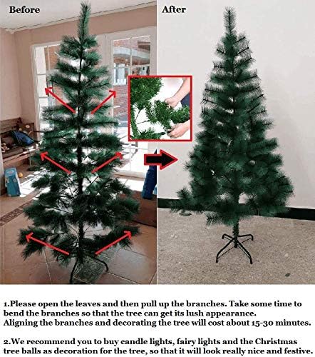 Froadp 150cm Künstlicher Tannennadeln Weihnachtsbaum Tannenbaum Kiefernadel Mit Schnee-Effekt(Schnee