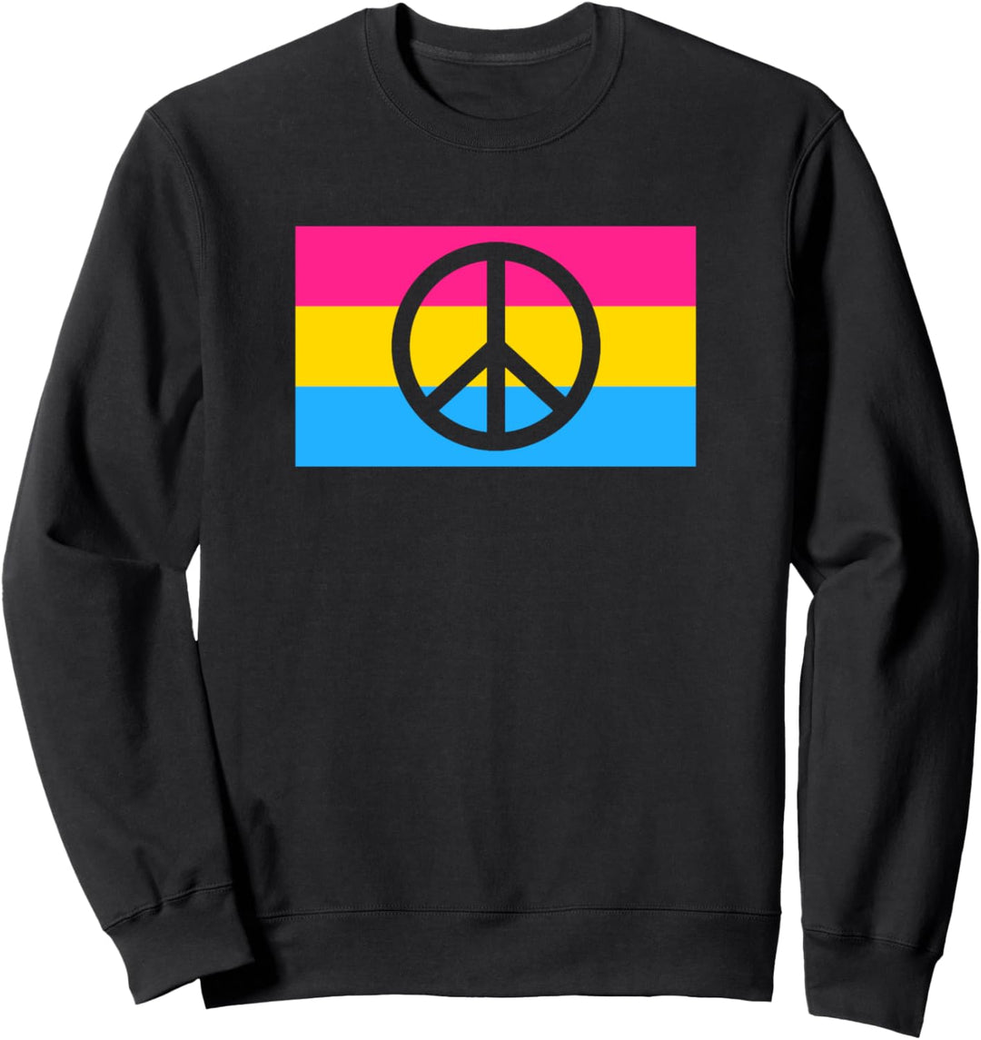 Pacifist Peace Sign Protest Pansexual Pride Flag Stuff Art Sweatshirt