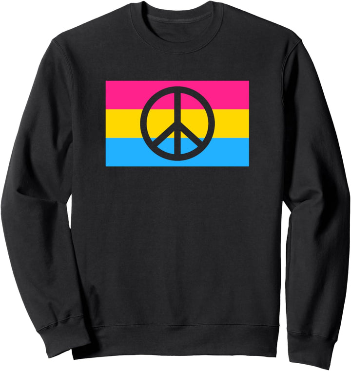 Pacifist Peace Sign Protest Pansexual Pride Flag Stuff Art Sweatshirt