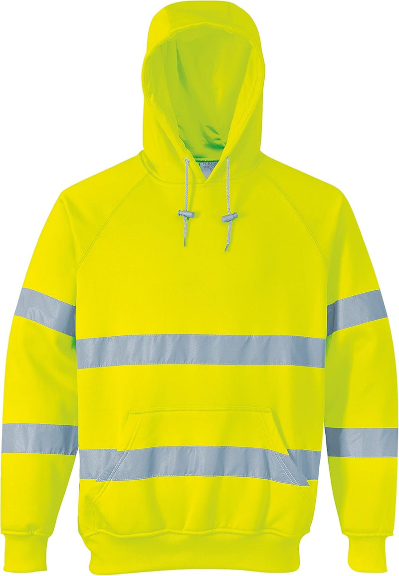 Portwest Warnschutz-Kapuzen-Sweat-Shirt, Grösse: XXXL, Farbe: Gelb, B304YERXXXL 3XL Gelb, 3XL Gelb