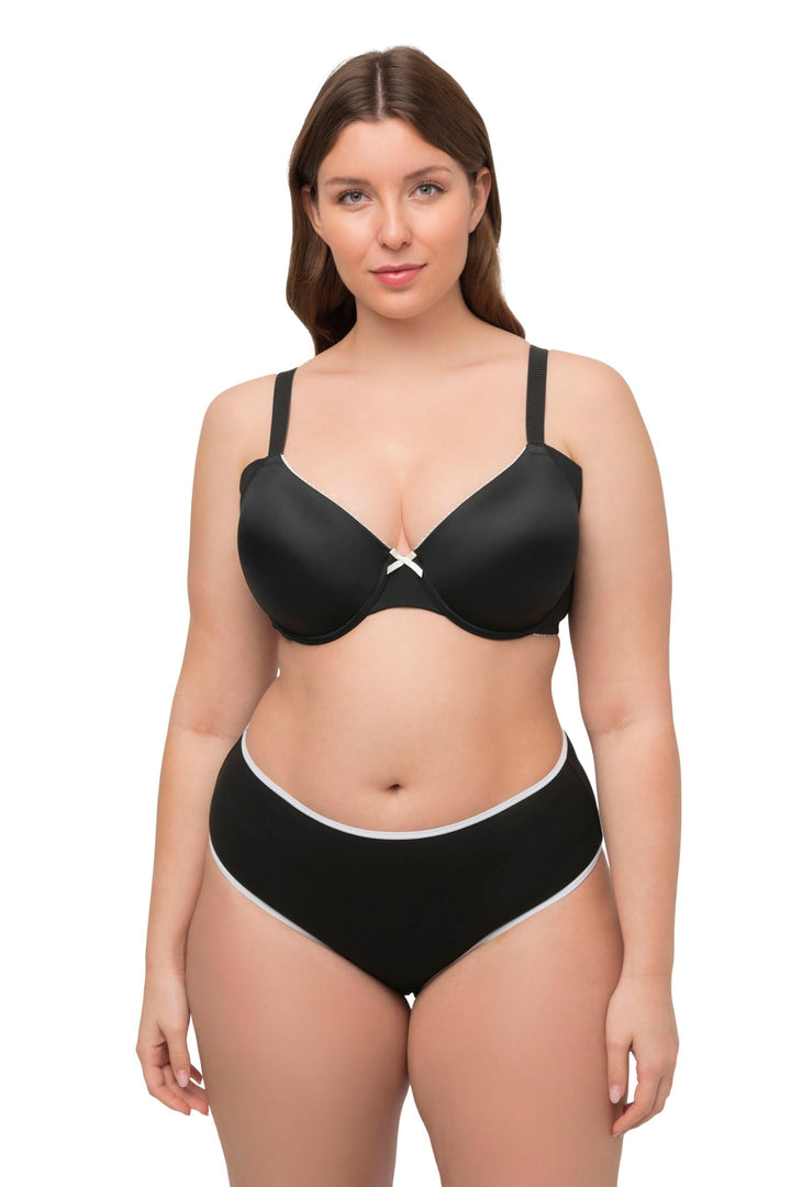 Ulla Popken Damen grosse Grössen Übergrössen Plus Size Bügel-BH, Softschalen, Zierkante 811724 105E