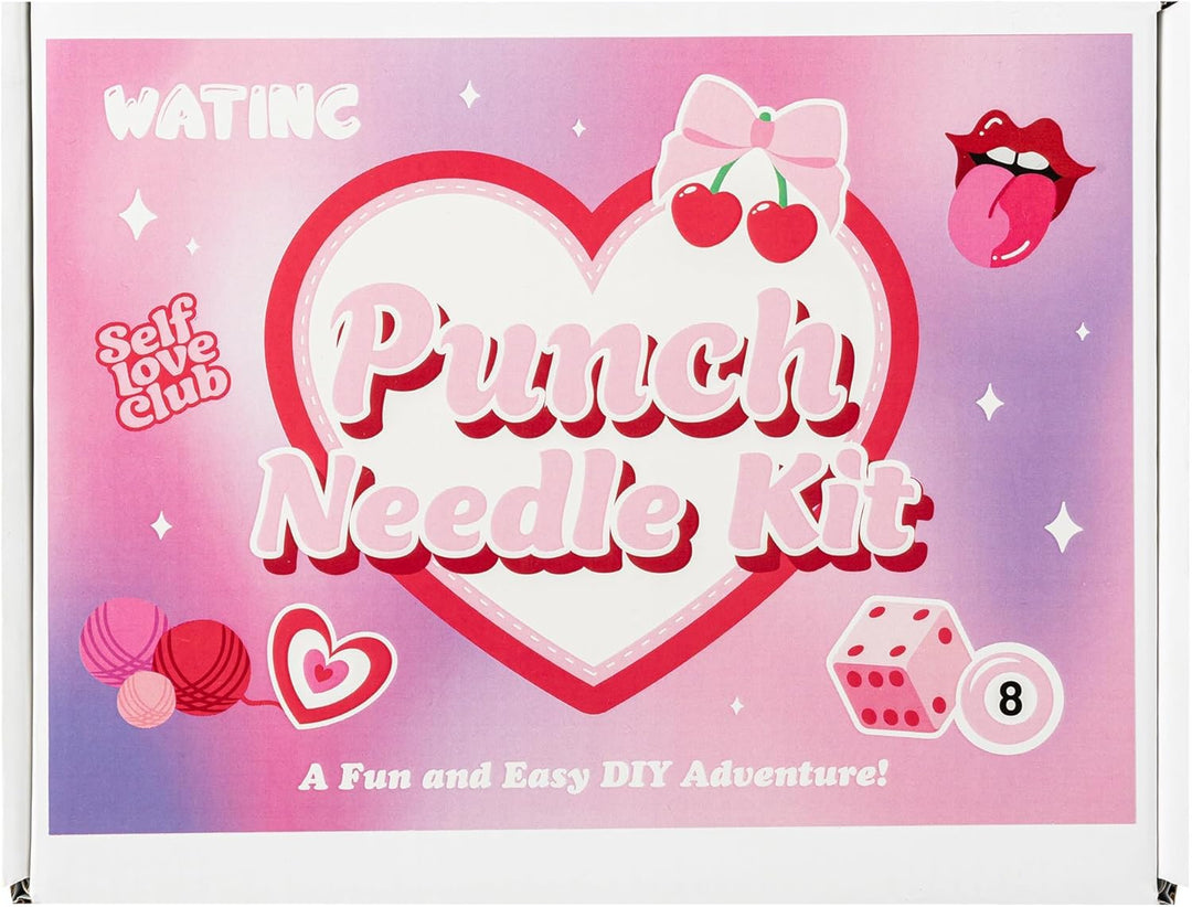WATINC Punch Needle Untersetzer Kit - 23pcs Easy Art Work Decor Handwerk Versorgung für Anfänger, DI