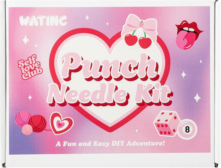 WATINC Punch Needle Untersetzer Kit - 23pcs Easy Art Work Decor Handwerk Versorgung für Anfänger, DI