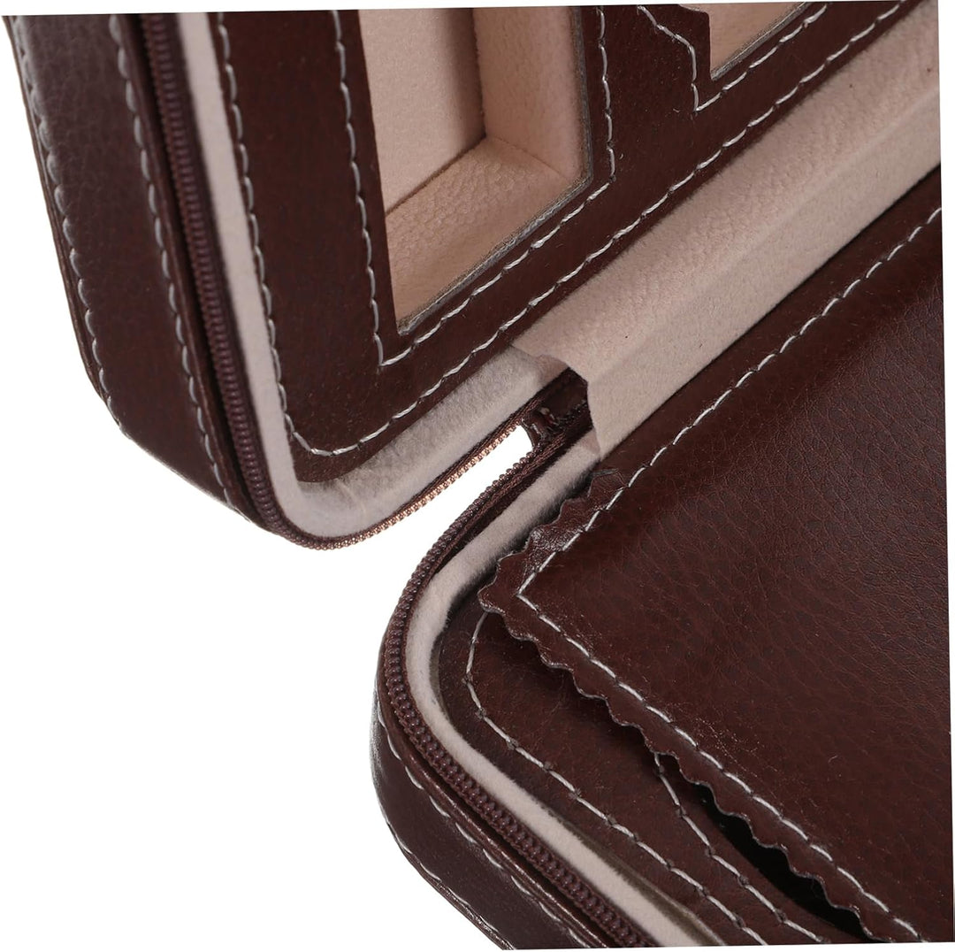 Hemobllo Uhrenbox Leder Uhrenhalter Reise Uhrengehäuse Tragbar Flexibel 8 Slots Halter Halter Stossf