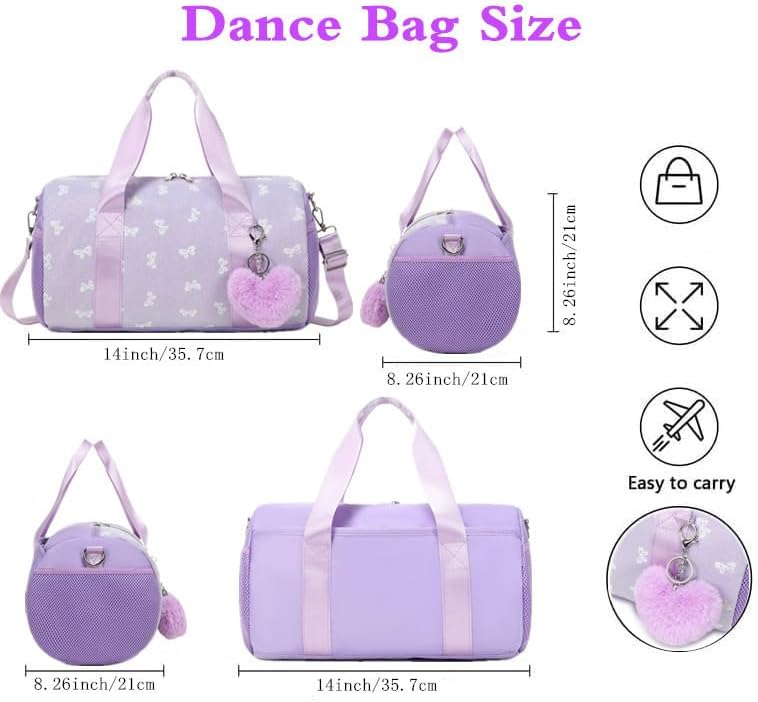 Schmetterling Tasche Kinder Sporttasche Mädchen Ballett Mädchen Kinderhandtasche Balletttasche Kinde