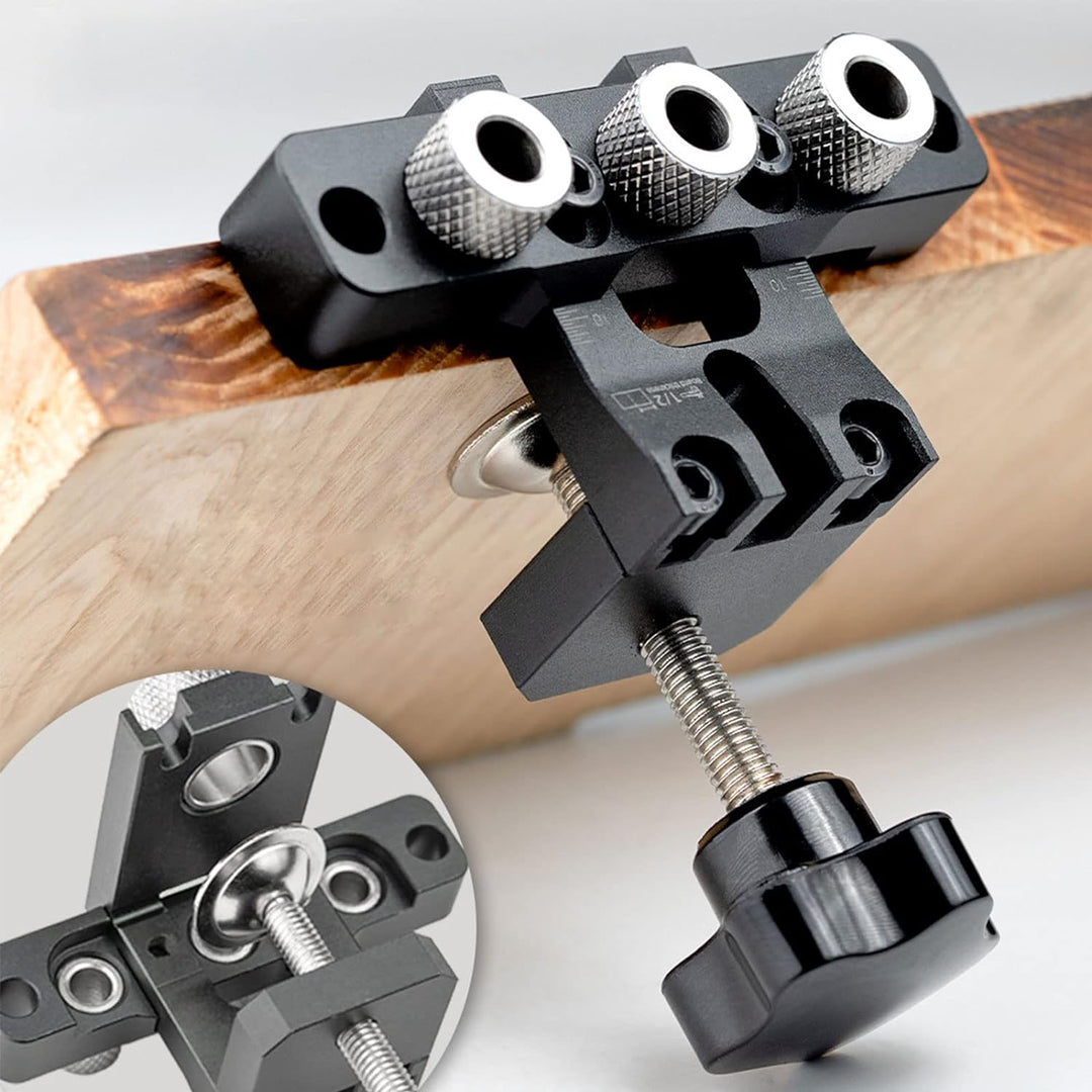 3-in-1 Holzbearbeitungs-Vorrichtungs-Set, 8/10/15 mm Stiftbefestigung, Stanzer, Lokalisierer, Dübel,