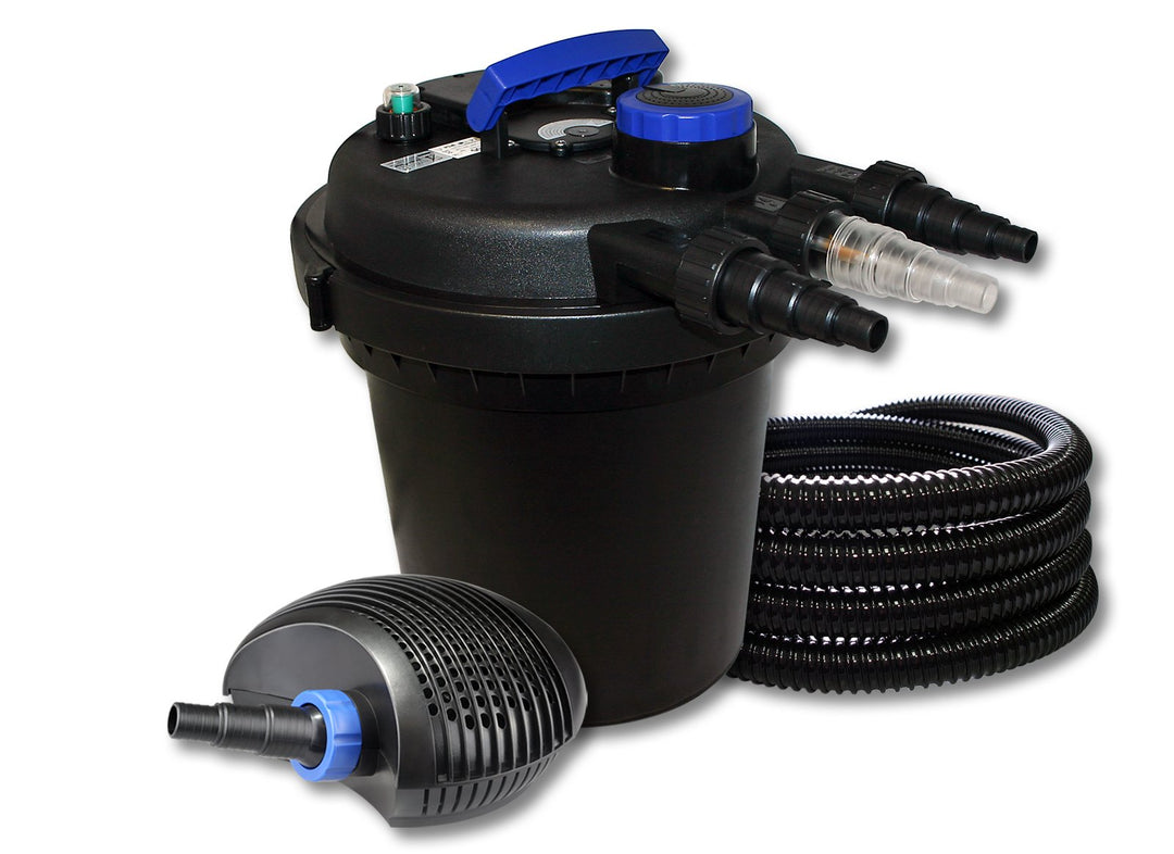 SunSun Komplettset: CPF-250 Teichdruckfilter bis 10000 L Teich mit 11W Teichklärer, CTF-6000 SuperEC