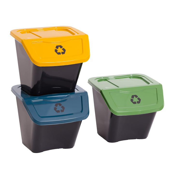 DEA-home ART436 Recyclingbehälter Ecobin, Grösse 41 x 41 x 35 cm, schwarz