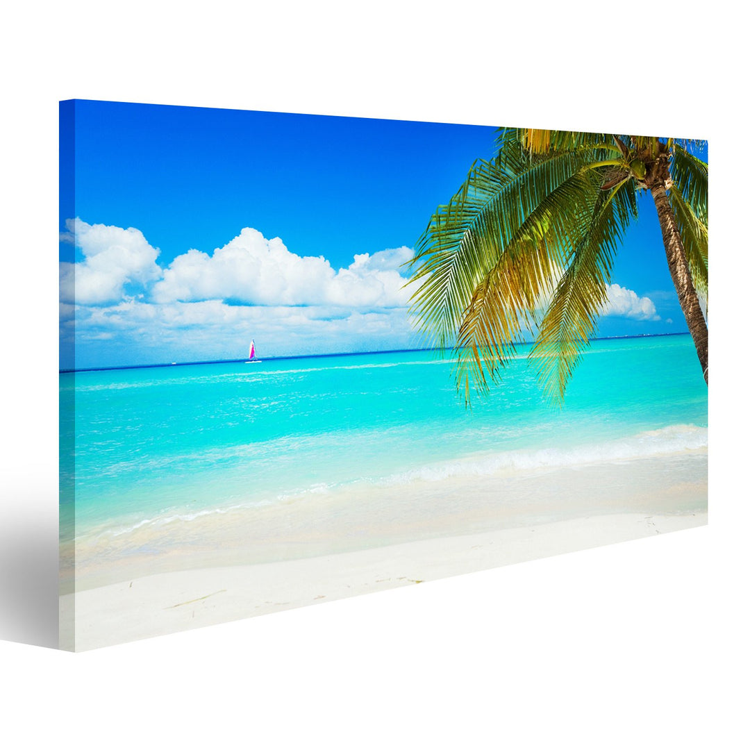 islandburner Bild Bilder auf Leinwand Strand Wandbild, Poster, Leinwandbild JCB 100x57cm, 100x57cm