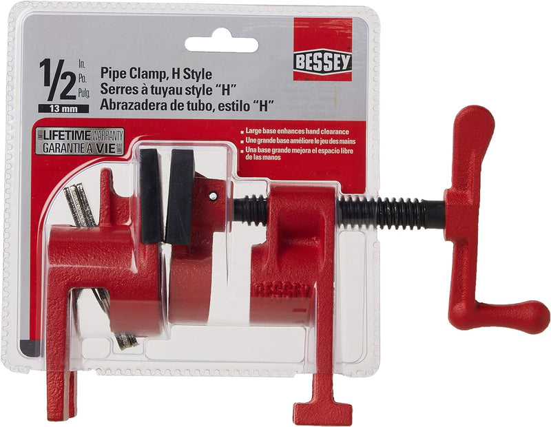 Bessey BPC-H12 Rohrschellen, 1,27 cm, H-Stil, Rot, Rohrschellen