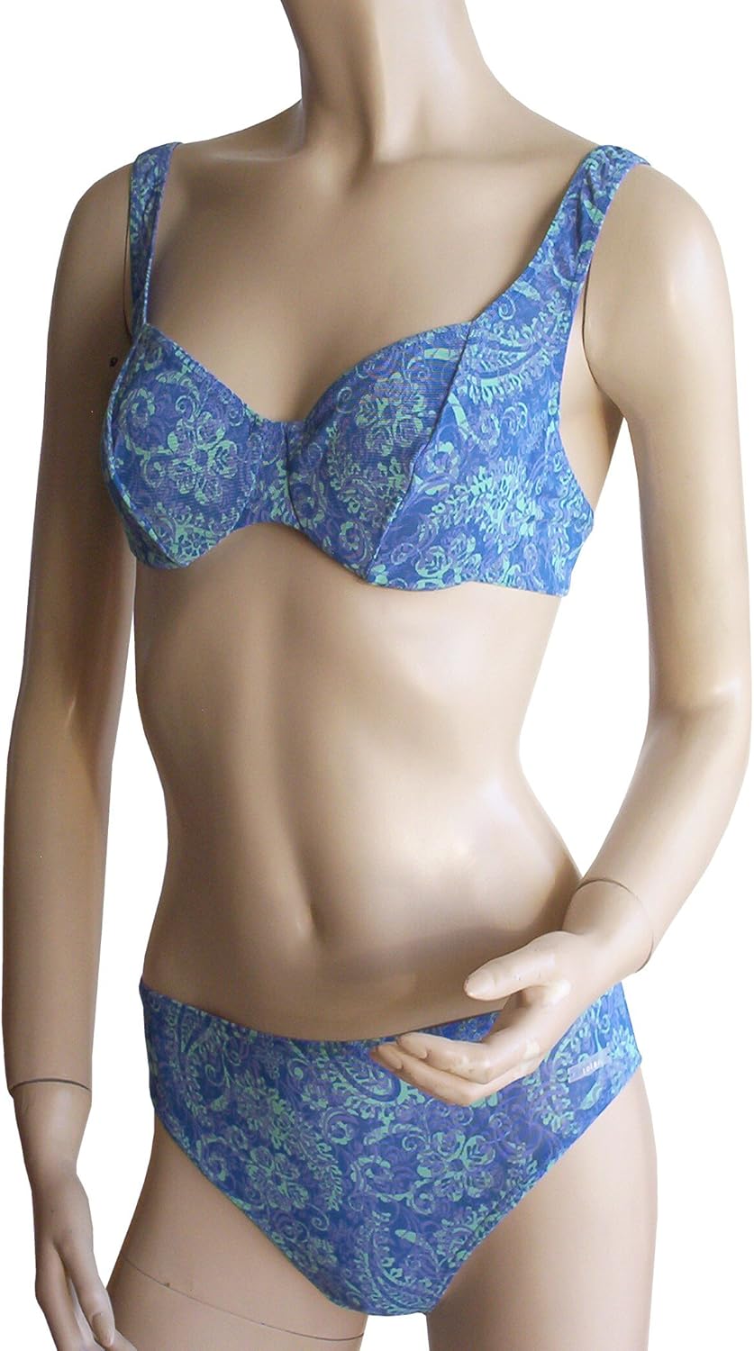 Solar Tan Thru Bügel-Bikini 8601554-65 Blue/Turquoise, B-Cup oder D-Cup 100B Blau, 100B Blau