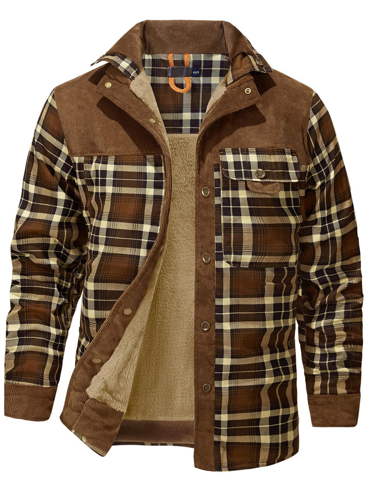 Mr.Stream Herren Thermohemd Flanellhemd Winterjacke Fleecefutter schützendem Innenfutter Holzfällerh