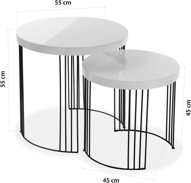 Versa Kansas Beistelltisch für das Wohnzimmer, Schlafzimmer oder die Küche. Moderner, niedriger Tisc