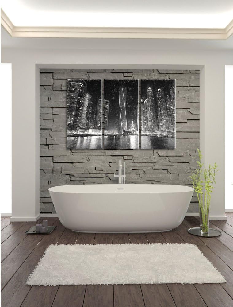 Pixxprint Dubai Burj al Arab als Leinwandbild/Grösse: 3 Teilig (120x80) cm/Wandbild/Kunstdruck/ferti