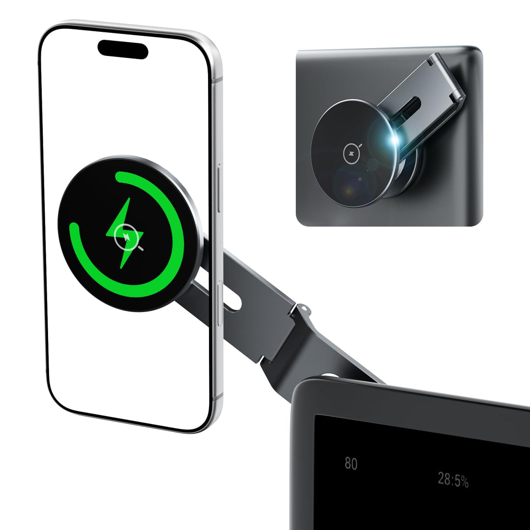 15W für MagSafe Handyhalterung Auto mit Ladefunktion für Tesla Model 3/Y/S/X/Cybertruck, Klappbares