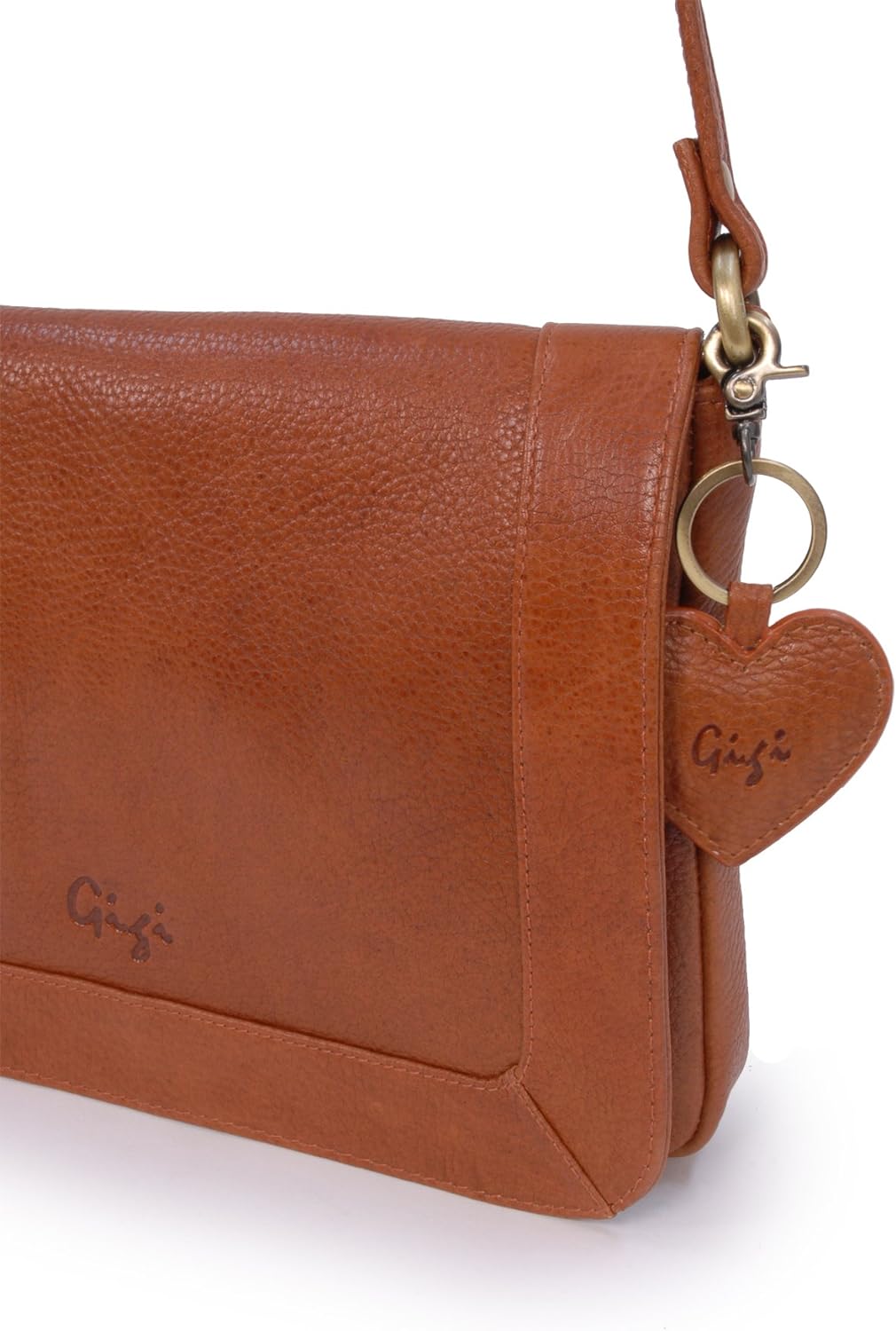 Gigi - Leder - Damenhandtasche/Umhängetasche - GIOVANNA 8948" Hellbraun, Hellbraun