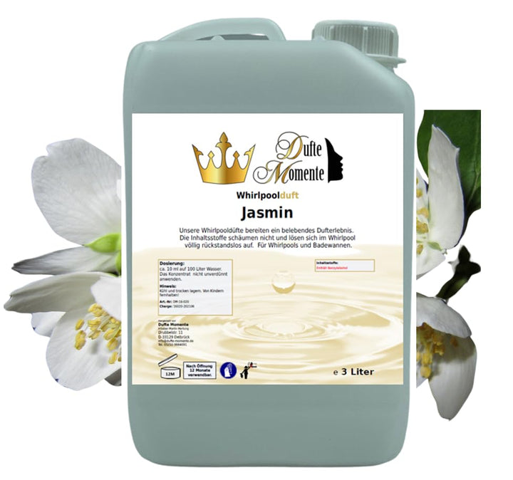 Dufte Momente | Whirlpool Duft Jasmin 3.000ml | mit naturreinen und natürlichen ätherischen Ölen | k
