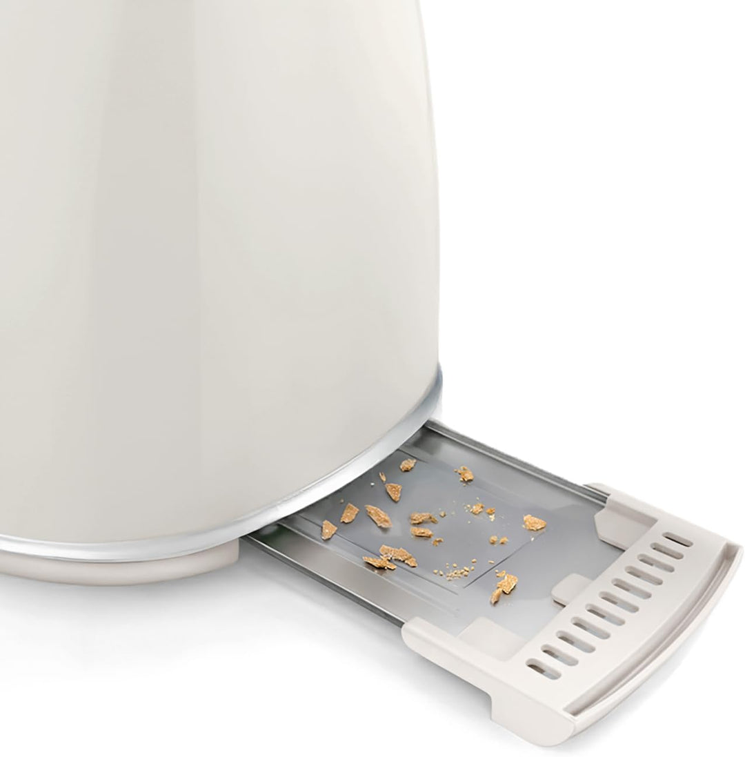 SWEISS Vintage-Toaster GRS8, 2 Schlitze, 6 Bräunungsstufen, Auftaufunktion, Für Baguette geeignet, S