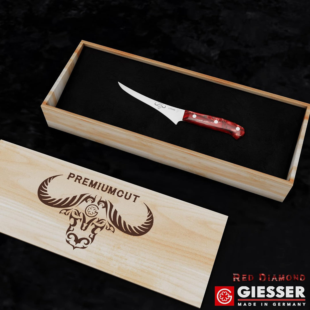 GIESSER seit 1776 - Made in Germany - Filetiermesser 17 cm Red Diamond, PremiumCut Filet No 1, Filie