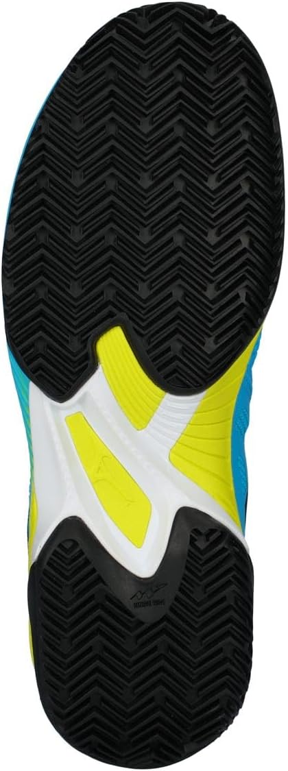 Mizuno Herren Wave Exceed Tour 5 Clay Tennisschuhe Sandplatzschuh Schwarz - Neongelb 44,5