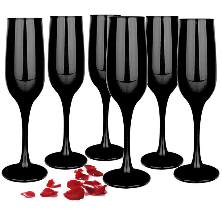 Glasmark Krosno Gläser 6er Set 0,2 Liter Sekt Champagner Prosecco Glas Kelch Sektgläser Champagnergl