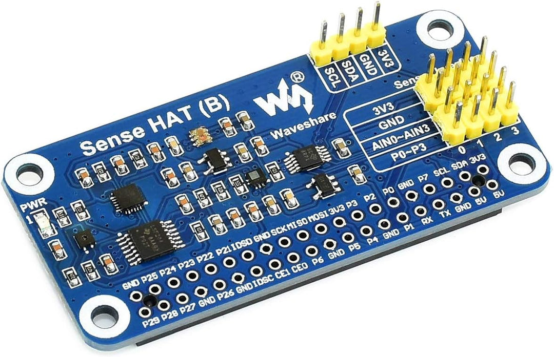 Waveshare Sense HAT (B) for Raspberry Pi Onboard Multi Powerful Sensors Such as Gyroscope Accelerome